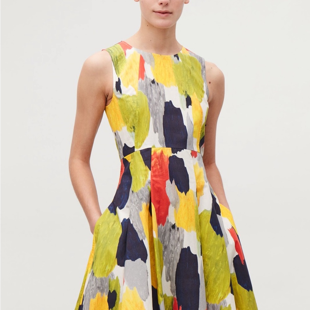 COS Colorful Abstract Midi Dress